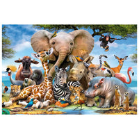 BeYumi 1000 Pieces Jigsaw Puzzles, Animals World Cardstock Floor Puzzle, Intellectual Decompressing Fun Game Learning Educational Toy for Kids Adults
