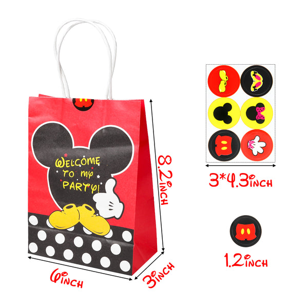 Small Red Kraft Bags 24ct | Party Supplies | Party Favors | Treat Bags