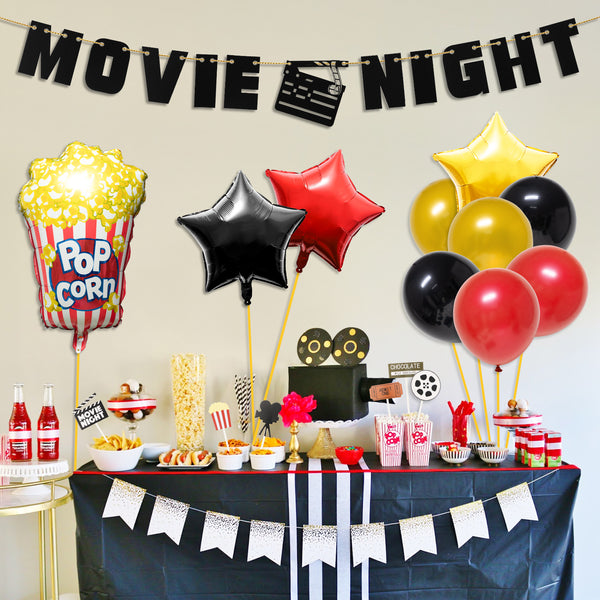 Opening Night Movie Party Supplies Balloon Bouquet Decorations Hollywood  Film Clapper 