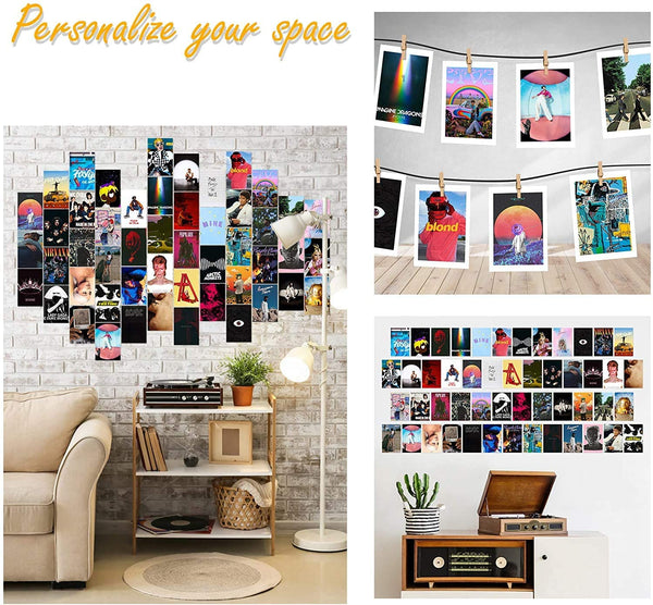 Wall Collage Kit Vintage 50Pcs Aesthetic Room Posters Bedroom Decor for  Teen Girls 50 photo collages ,Dorm Wall Decor, Teen Room Decor 