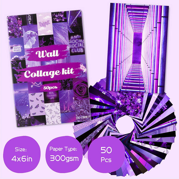 Purple E-Girl Wall Collage Kit - Aesthetic Decor