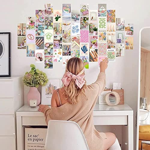 Danish Pastel Room Decor Aesthetic, 50pcs, Wall Decor Posters for Bedroom,  Wall Collage Kit Aesthetic Pictures for Dorm Decor for Teen Girls Preppy  Stuff : : Home